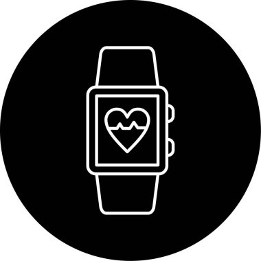 Akıllı Saat Vektör Şekil Simgesi Tasarımı