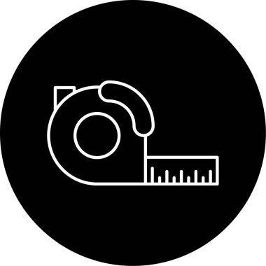 Ölçü Vektörü Kabartma Simgesi Tasarımı 