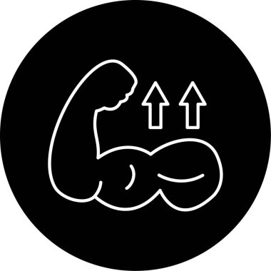 Bicep Büyütme Vektörü Kabartma Simgesi Tasarımı