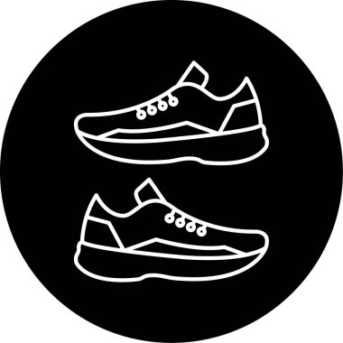 Ayakkabı Vektörü Kabartma Simgesi Tasarımı