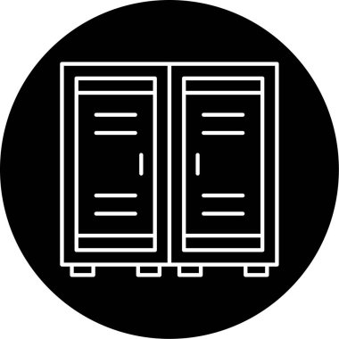 Dolaplar Vektör Şekil Simgesi Tasarımı