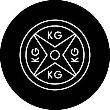 Ağırlık Tabakları Vektör Kabartma Simgesi Tasarımı