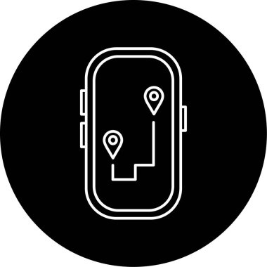 GPS Vektör Kabartma Simgesi Tasarımı