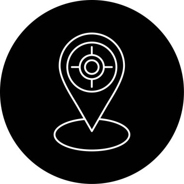 Konum İşaretleyici Vektör Kabartma Simgesi Tasarımı