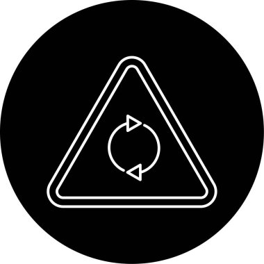 Döner Vektör Kabartma Simgesi Tasarımı 