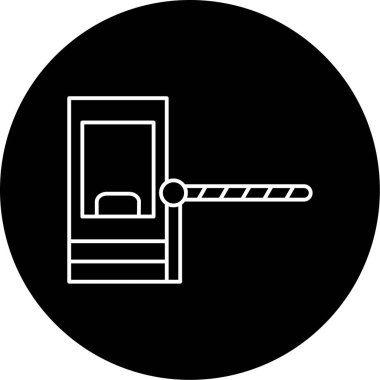 Toll Yol Vektörü Kabartma Simgesi Tasarımı 