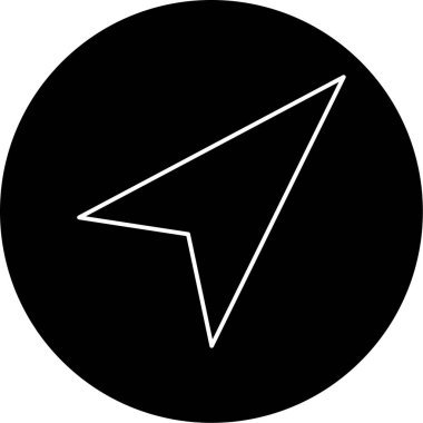 Navigasyon Vektörü Şekil Simgesi Tasarımı 