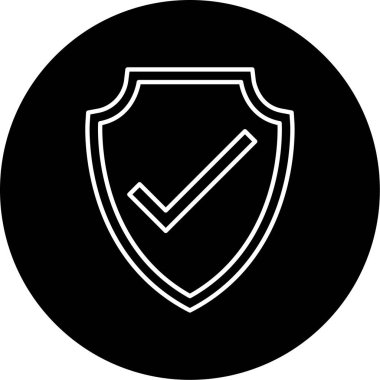 Kalkan Vektörü Şekil Simgesi Tasarımı 