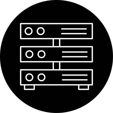 Sunucu Vektörü Şekil Simgesi Tasarımı 