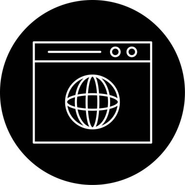 Tarayıcı Vektörü Şekil Simgesi Tasarımı 