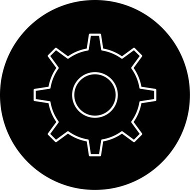 Gear Vektörü Şekil Simgesi Tasarımı 