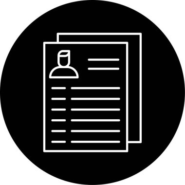 CV Vektör Şekil Simgesi Tasarımı