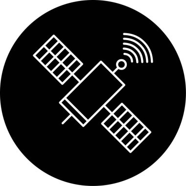 Uydu Vektörü Şekil Simgesi Tasarımı 