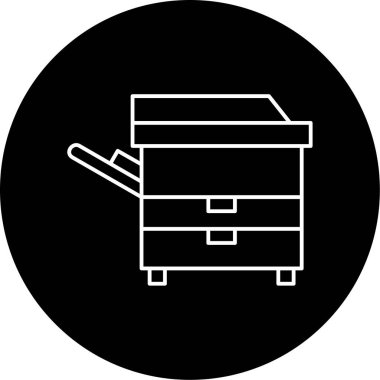 Fotoğraf Kopyalayıcı Vektör Şekil Simgesi Tasarımı 