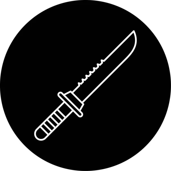 Icono Del Cuchillo Ilustración Del Vector — Vector de stock