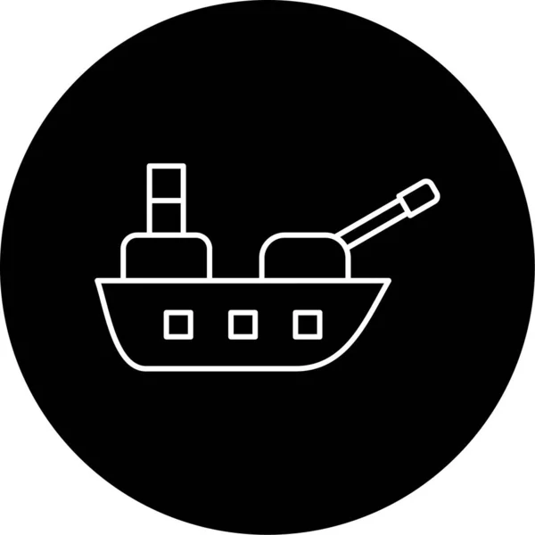 Gemi Simgesi Vektör Illüstrasyonu — Stok Vektör