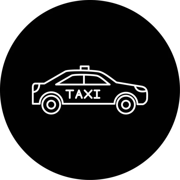 Taxi Vector Glyph Icon Design — Stock Vector