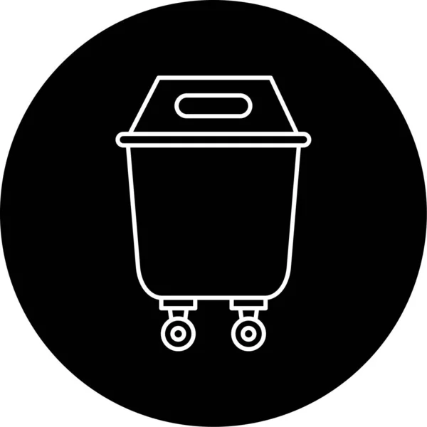 Recycle Bin Vector Glyph Icon Design — Image vectorielle