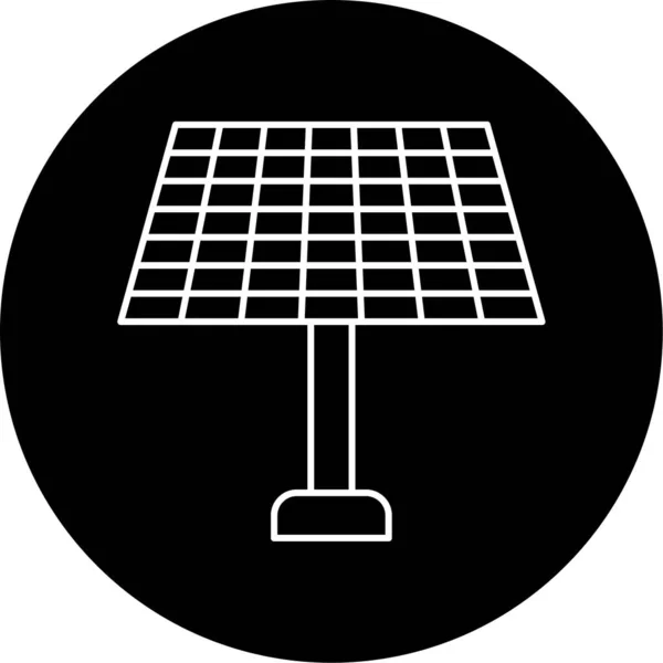 Solar Panel Vector Glyph Icon Design — Stock Vector