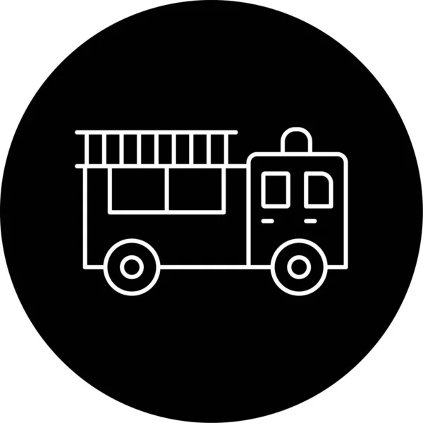Fire Truck Vector Glyph Icon Design — Stockový vektor