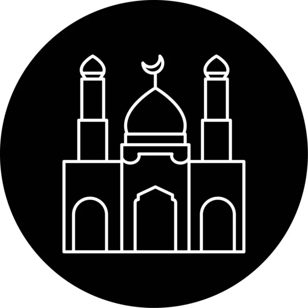 Mosque Vector Glyph Icon Design — Stockvektor