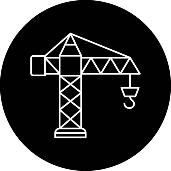 Crane Vector Glyph Icon Design —  Vetores de Stock