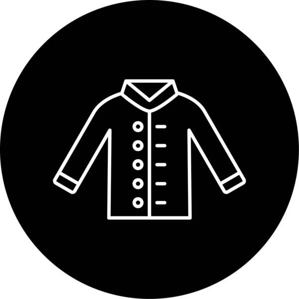 Jacket Vector Glyph Icon Design — 스톡 벡터