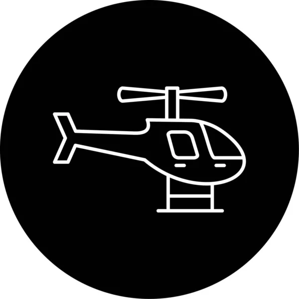 ヘリコプターベクトルグリフアイコンのデザイン — ストックベクタ