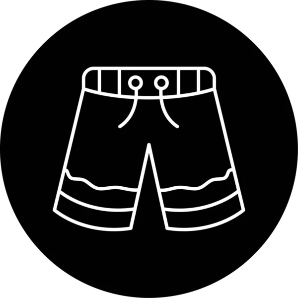 Pantalones Cortos Vector Glyph Icon Design — Archivo Imágenes Vectoriales