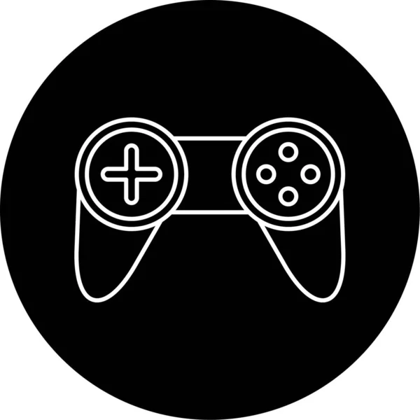 Gamepad Vektör Kabartma Simgesi Tasarımı — Stok Vektör