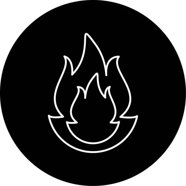 Fire Vector Glyph Icon Design — Stock Vector