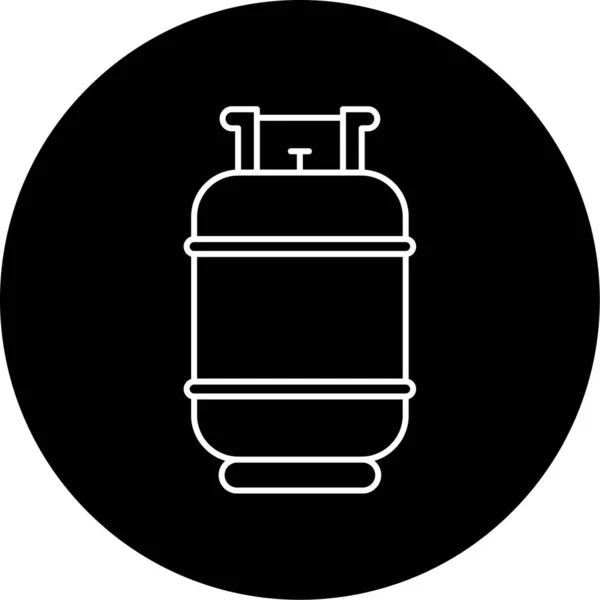 Gas Cylinder Vector Glyph Icon Design — Stock vektor