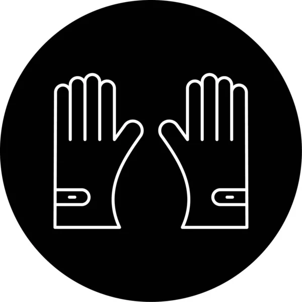 Πυράντοχα Γάντια Διάνυσμα Glyph Σχεδίαση Εικονιδίων — Διανυσματικό Αρχείο