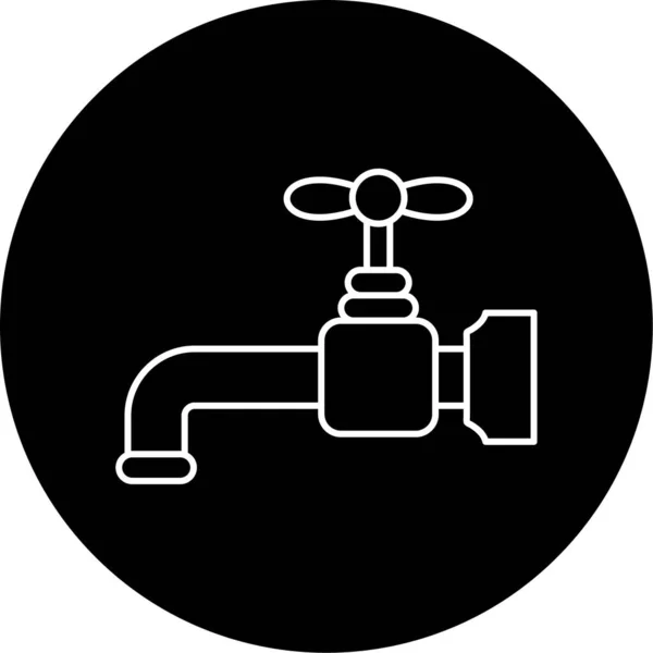 Wasserhahn Vector Glyph Icon Design — Stockvektor