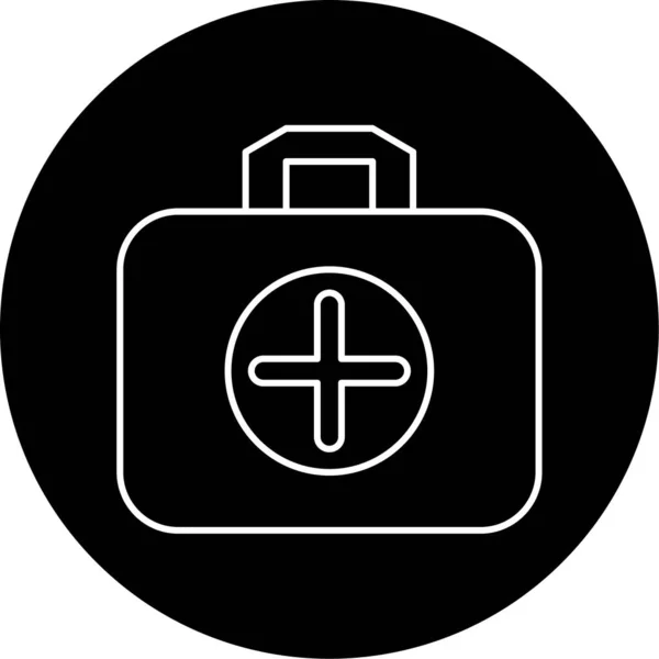 First Aid Kit Vector Glyph Icon Design - Stok Vektor