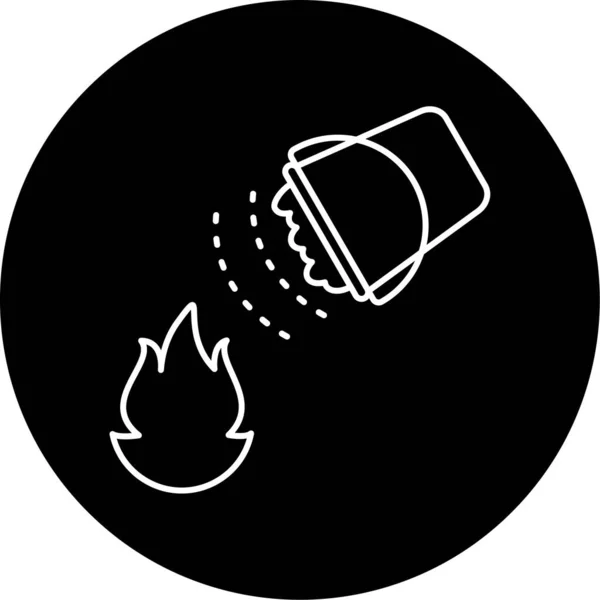 Fire Bucket Vector Glyph Icon Design — Stockový vektor