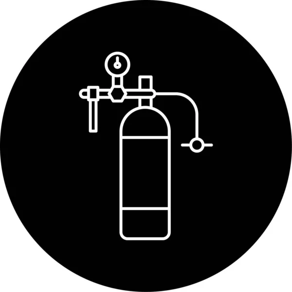 Sauerstofftank Vector Glyph Icon Design — Stockvektor