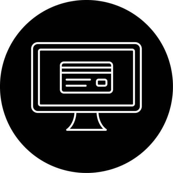 Online Payment Vector Glyph Icon Design — Stockvektor