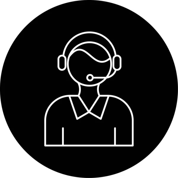 Call Center Agents Vector Glyph Icon Design — стоковый вектор