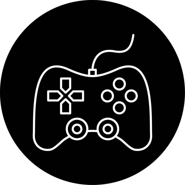 Gamepad Vector Glyph Icon Design — Archivo Imágenes Vectoriales