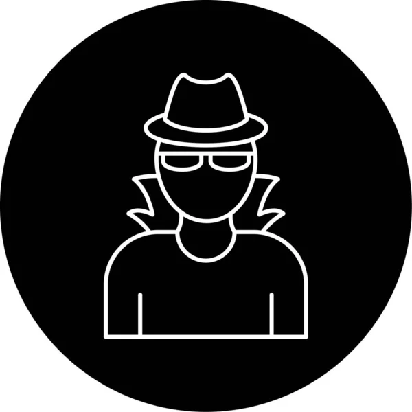 Spy Vector Glyph Icon Design — Image vectorielle