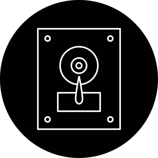 Hard Drive Vector Glyph Icon Design — Image vectorielle