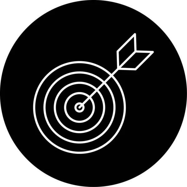 Target Vector Glyph Icon Design — Stockvektor