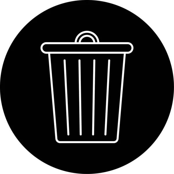 Trash Vector Glyph Icon Design — ストックベクタ