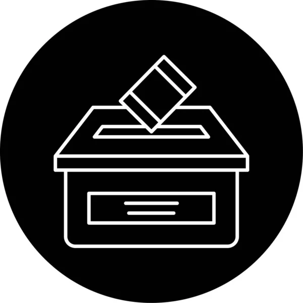 投票ベクトルグリフアイコンデザイン — ストックベクタ