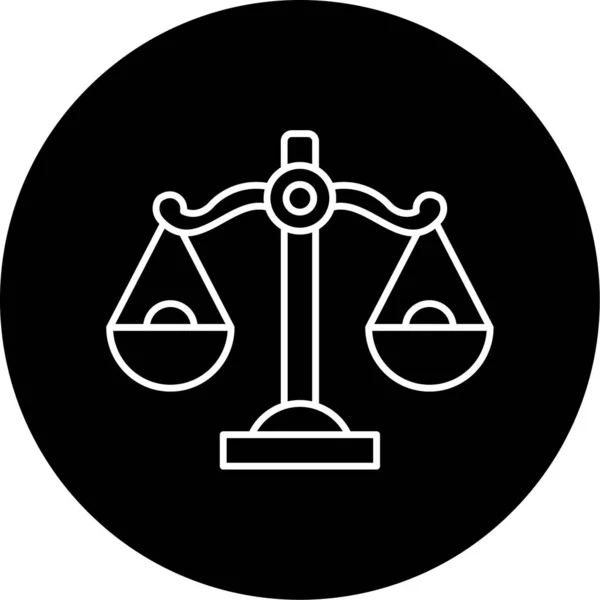 Balance Vector Glyph Icon Design — Vetor de Stock
