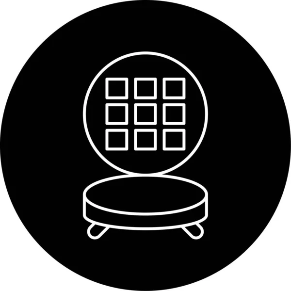 Waffle Iron Vector Glyph Icon Design — Vetor de Stock