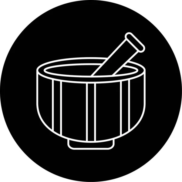 Mortar Vector Glyph Icon Design — Stockový vektor