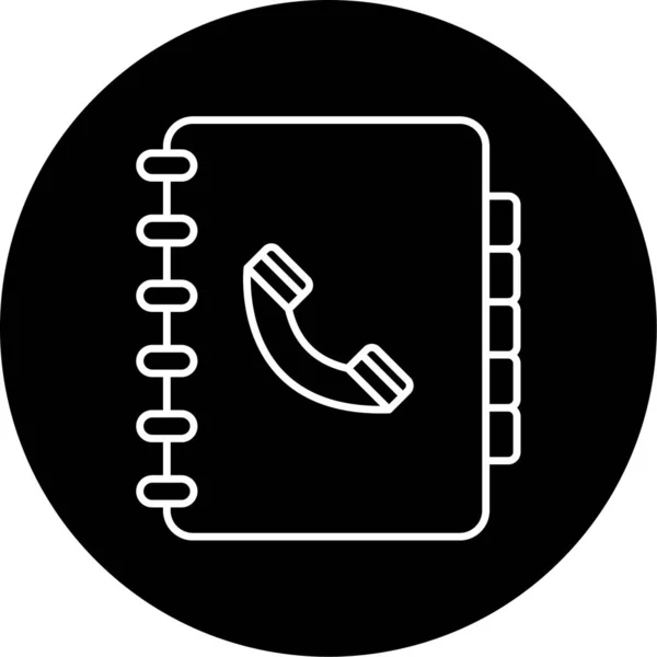 Telefonbuch Vector Glyph Icon Design — Stockvektor
