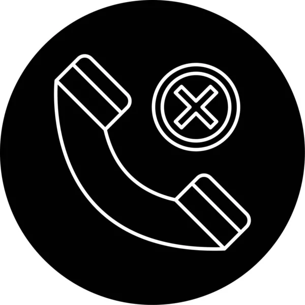 Call Rejected Vector Glyph Icon Design — Stock Vector